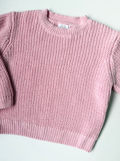 Zara Bubblegum Pink Knit Sweater (4-5 Years)