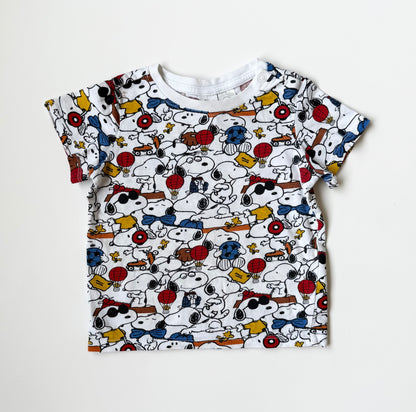 H&M x Peanuts White Snoopy Sports T-Shirt (6-9 Months)