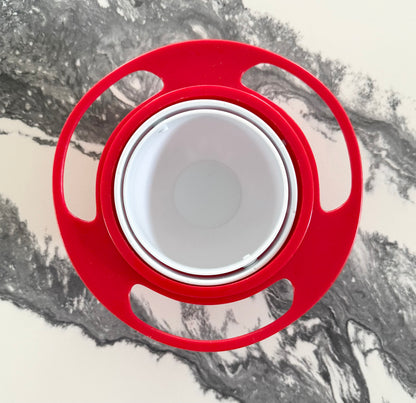 Red & White Non-Spill Snack Bowl