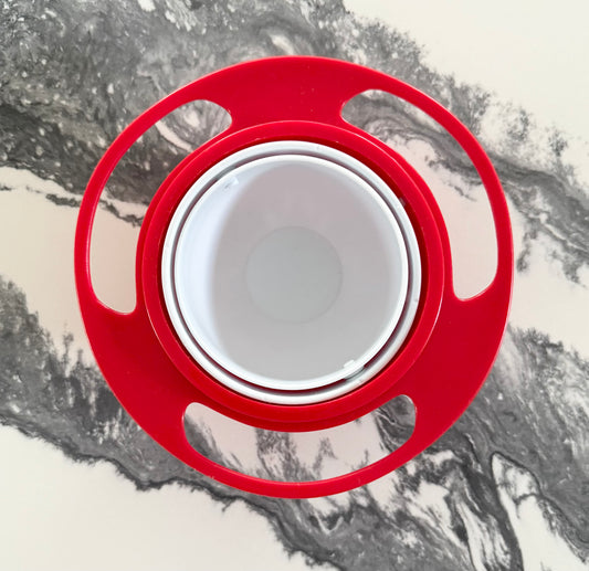 Red & White Non-Spill Snack Bowl