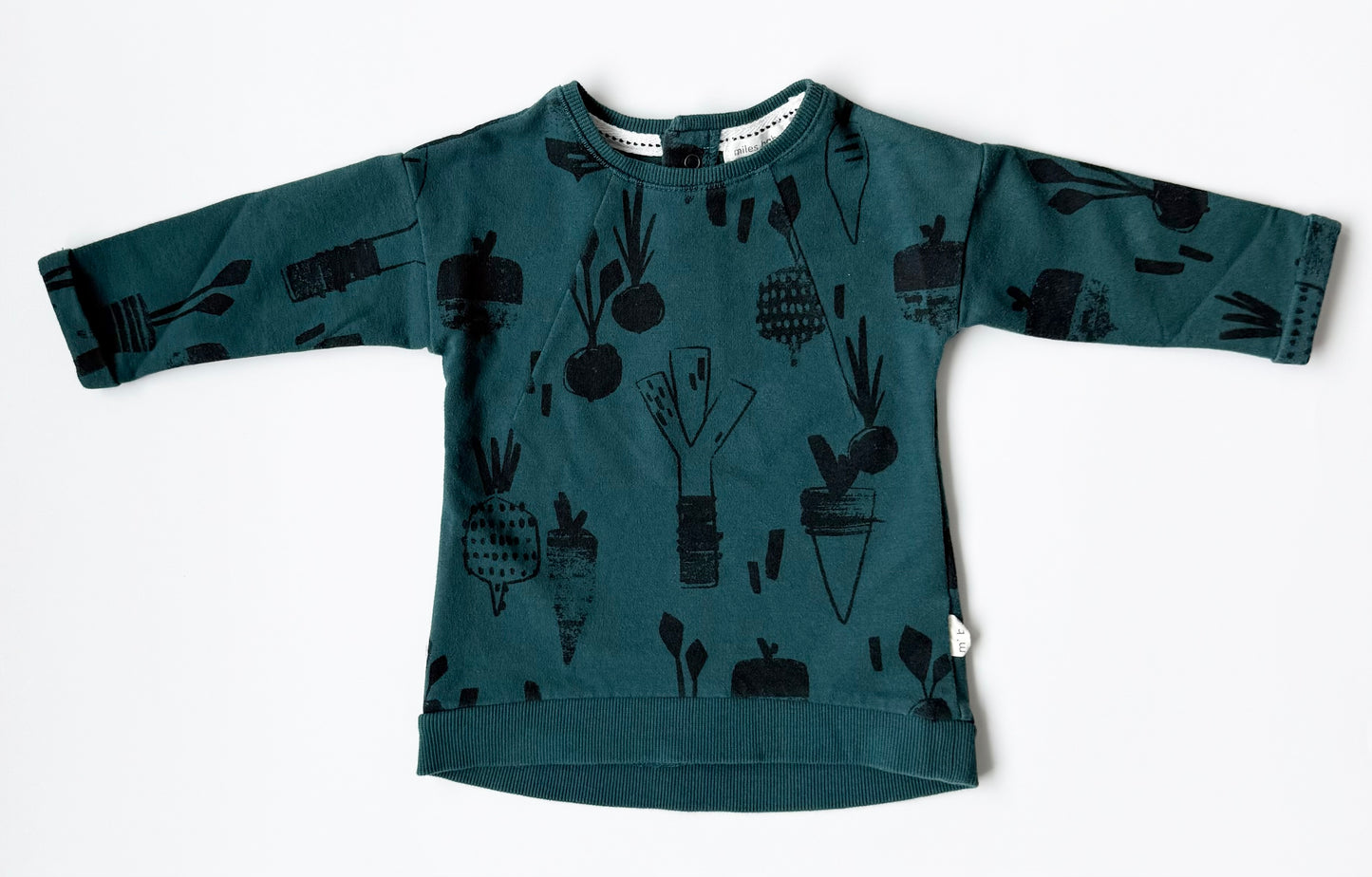 Miles the Label Dark Teal Garden Sweater (3 Months)