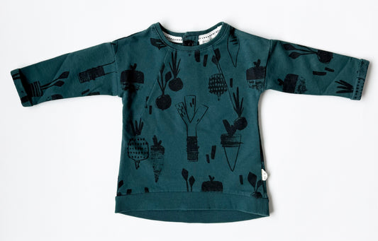 Miles the Label Dark Teal Garden Sweater (3 Months)