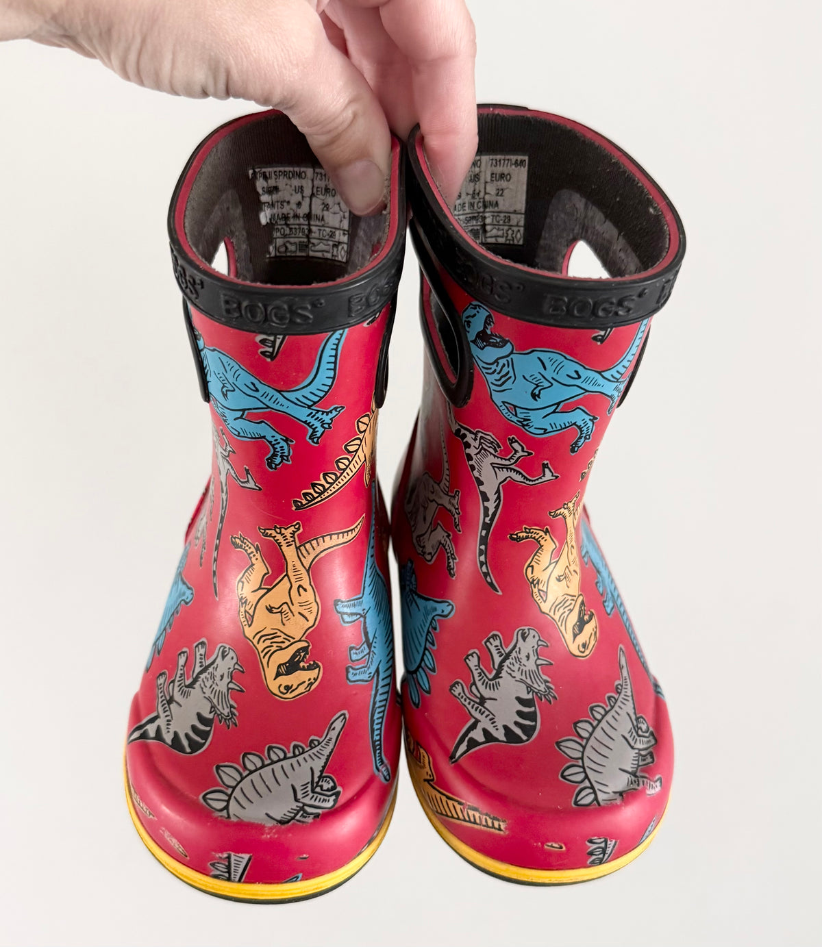 Bogs Red Dinosaurs Rubber Boots (6)