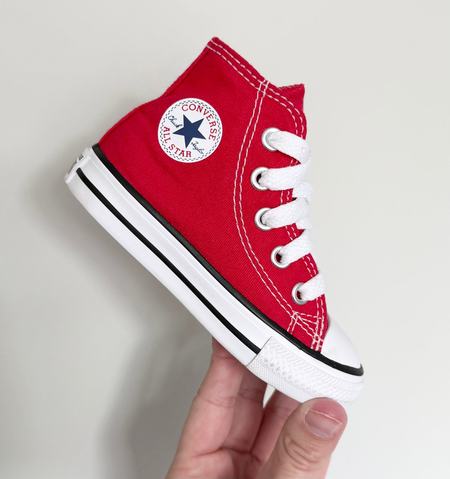 Converse Red High Top Lace Up Sneakers (5)