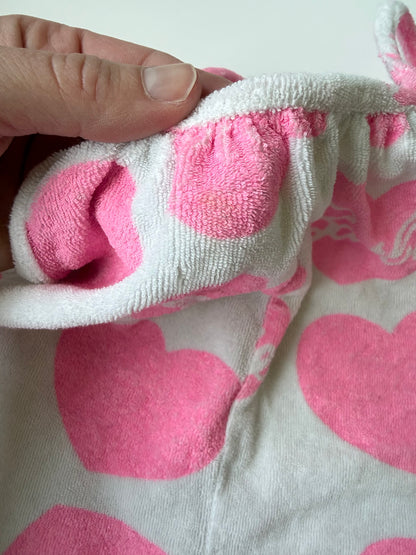 Zara x Barbie Hot Pink & White Terry Hearts Tank Romper (3 Years)