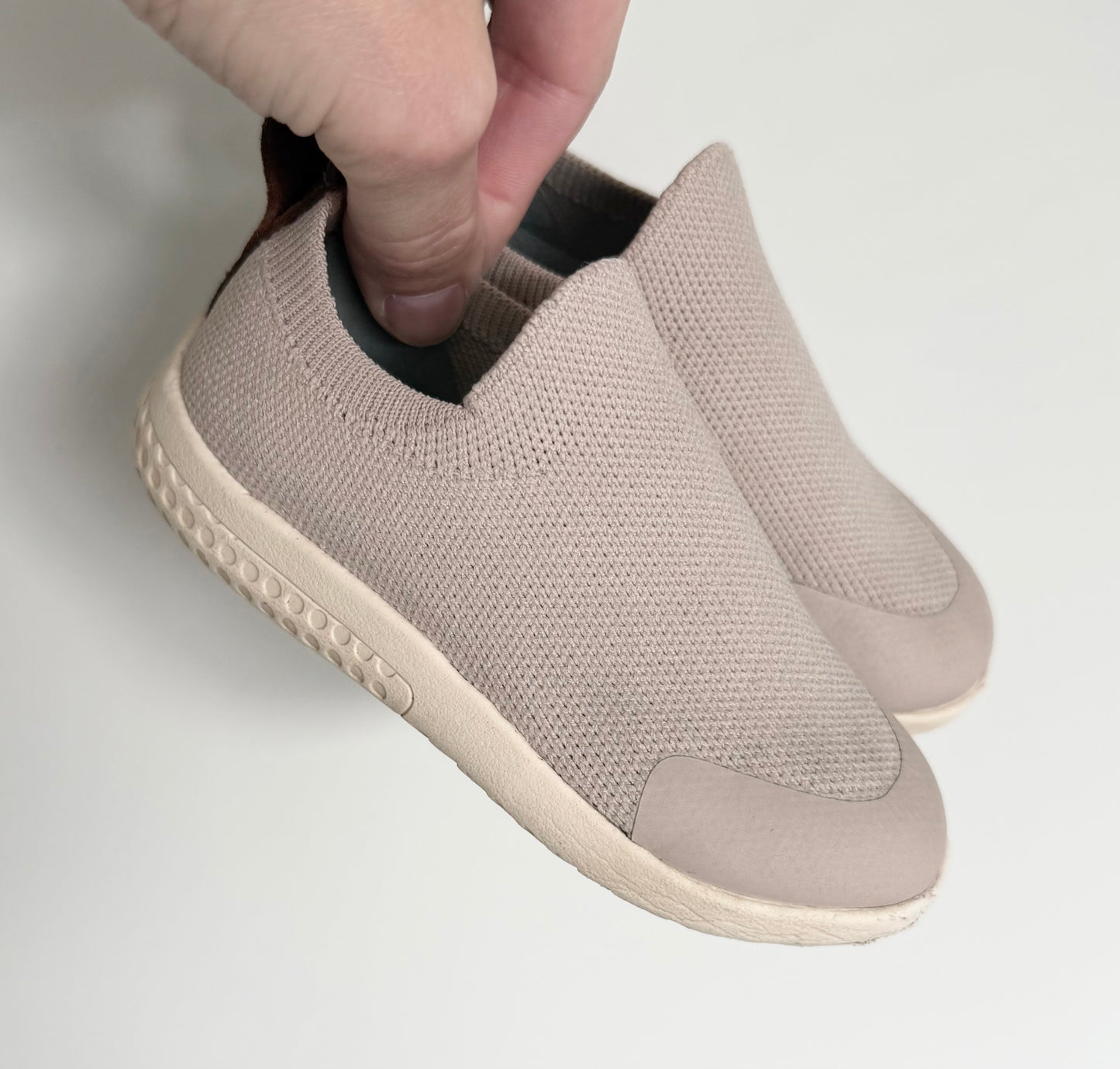 Heyfolks Light Beige Knit Slip On Sneakers (6)