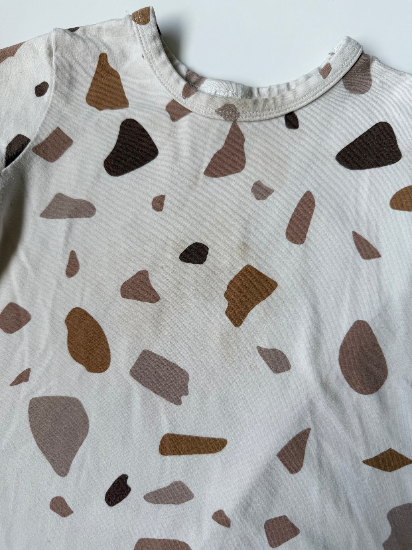 Jax & Lennon Brown Pebbled Basic T-Shirt (12-18 Months)