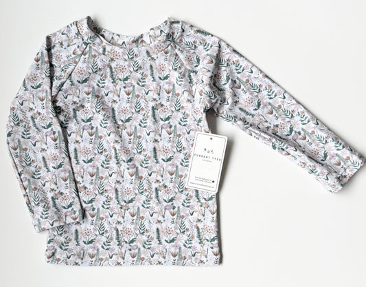 Current Tyed “The Zoey” Boho Floral Long Sleeve Swim Top - New (2/3 Years)