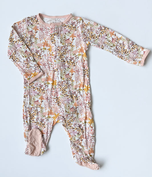 Magnetic Me Orange Dainty Spring Florals Sleeper (0-3 Months)