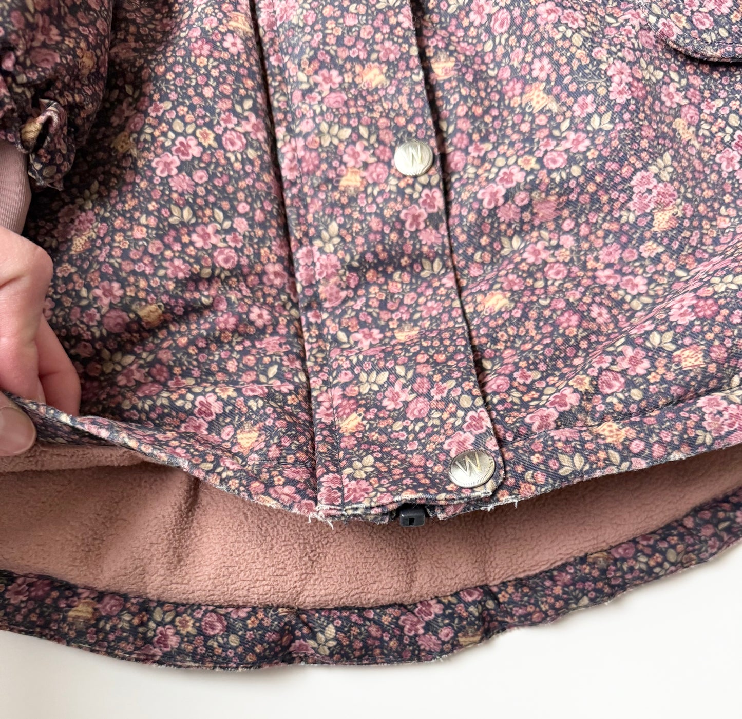 Wheat Deep Blue Flowers Mathilde Tech Jacket & Navy Ski Pants Sal Two Piece Set (4 Years)