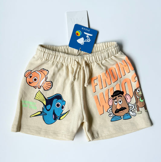 Zara x Disney Pixar Toy Story & Finding Nemo Light Yellow Shorts - New (2 Years)