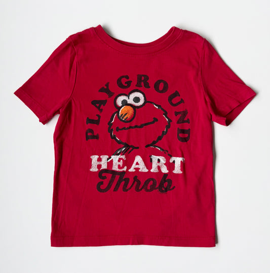Old Navy x Sesame Street Red Elmo “Playground Heart Throb” T-Shirt (3T)