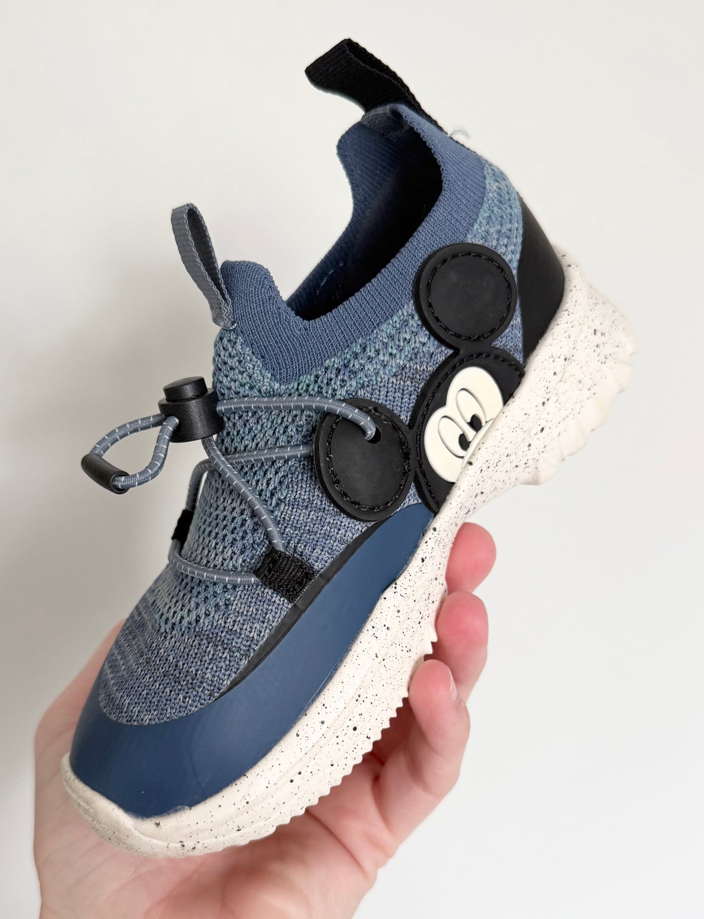 Zara x Disney Blue Mickey Mouse Stretch Drawstring Sneakers (9.5)