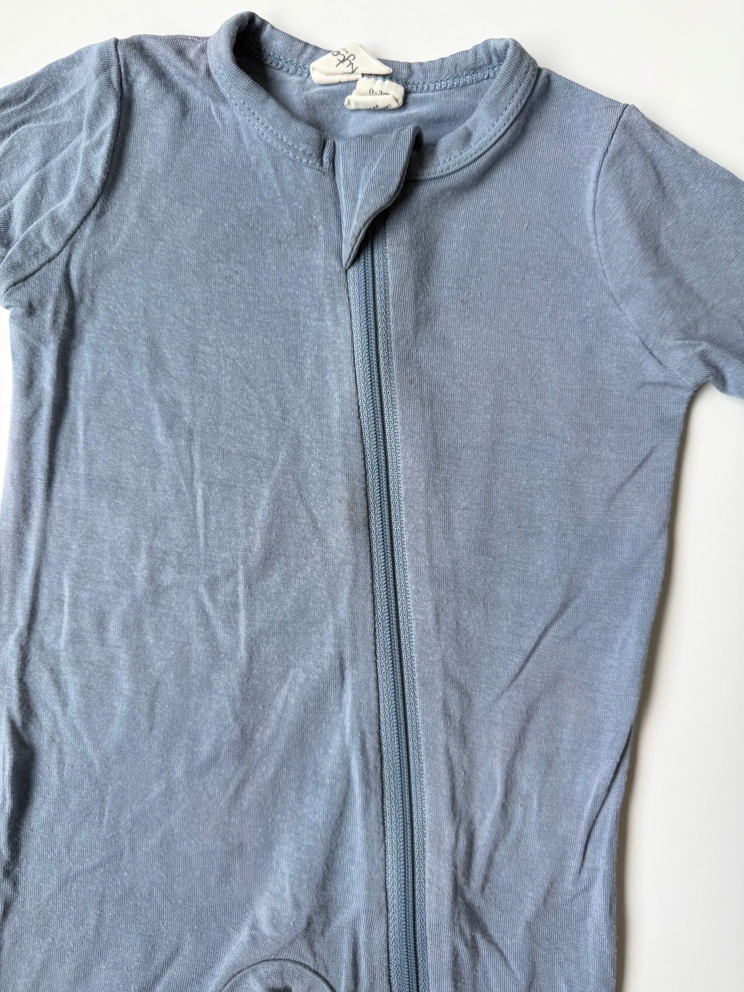 Kyte Slate Zipper Footie Sleeper (0-3 Months)
