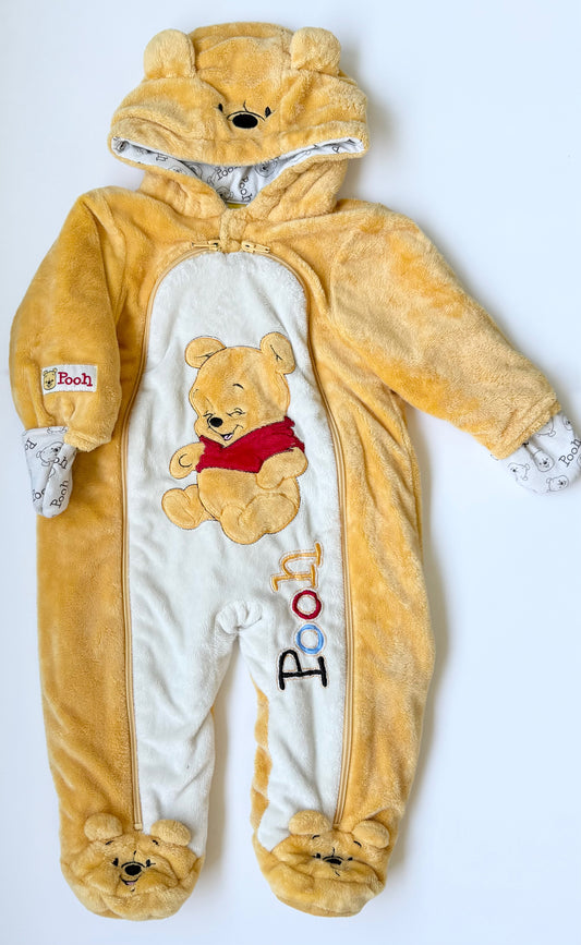 Disney Baby Y2K Yellow Winnie the Pooh Bunting Suit (12 Months)