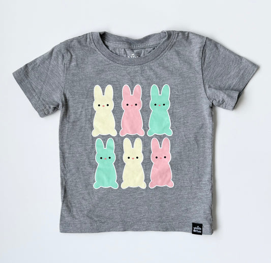 Whistle & Flute Grey Peep Bunnies T-Shirt (3-4 Years)