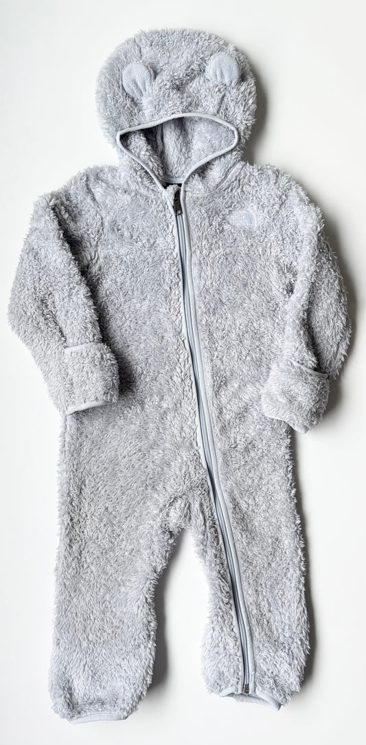 The North Face Baby Bear Grey Furry Bunting Suit (12-18 Months)