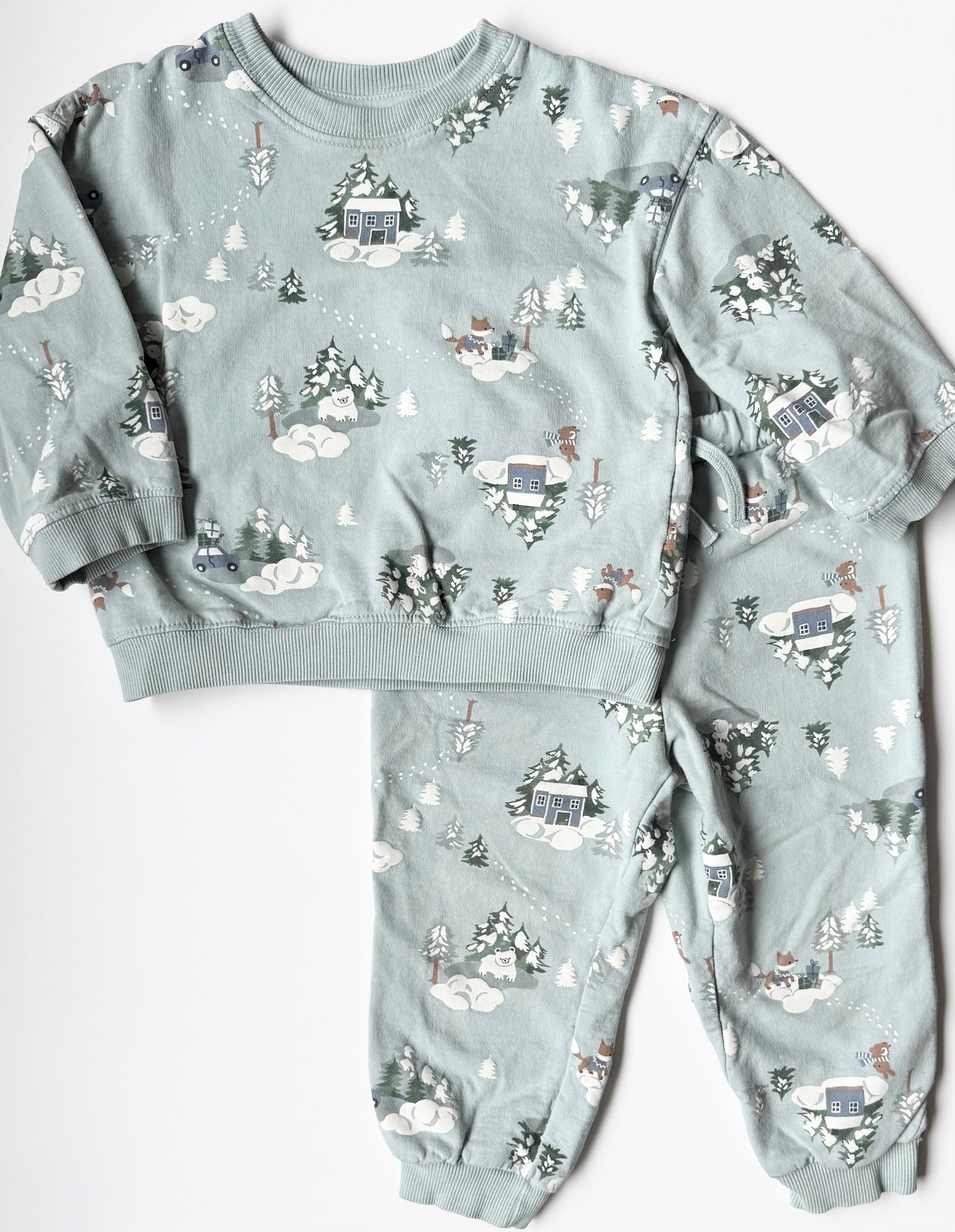 H&M Winter Wonderland Sweater & Pants Two Peice Set (2-3 Years)