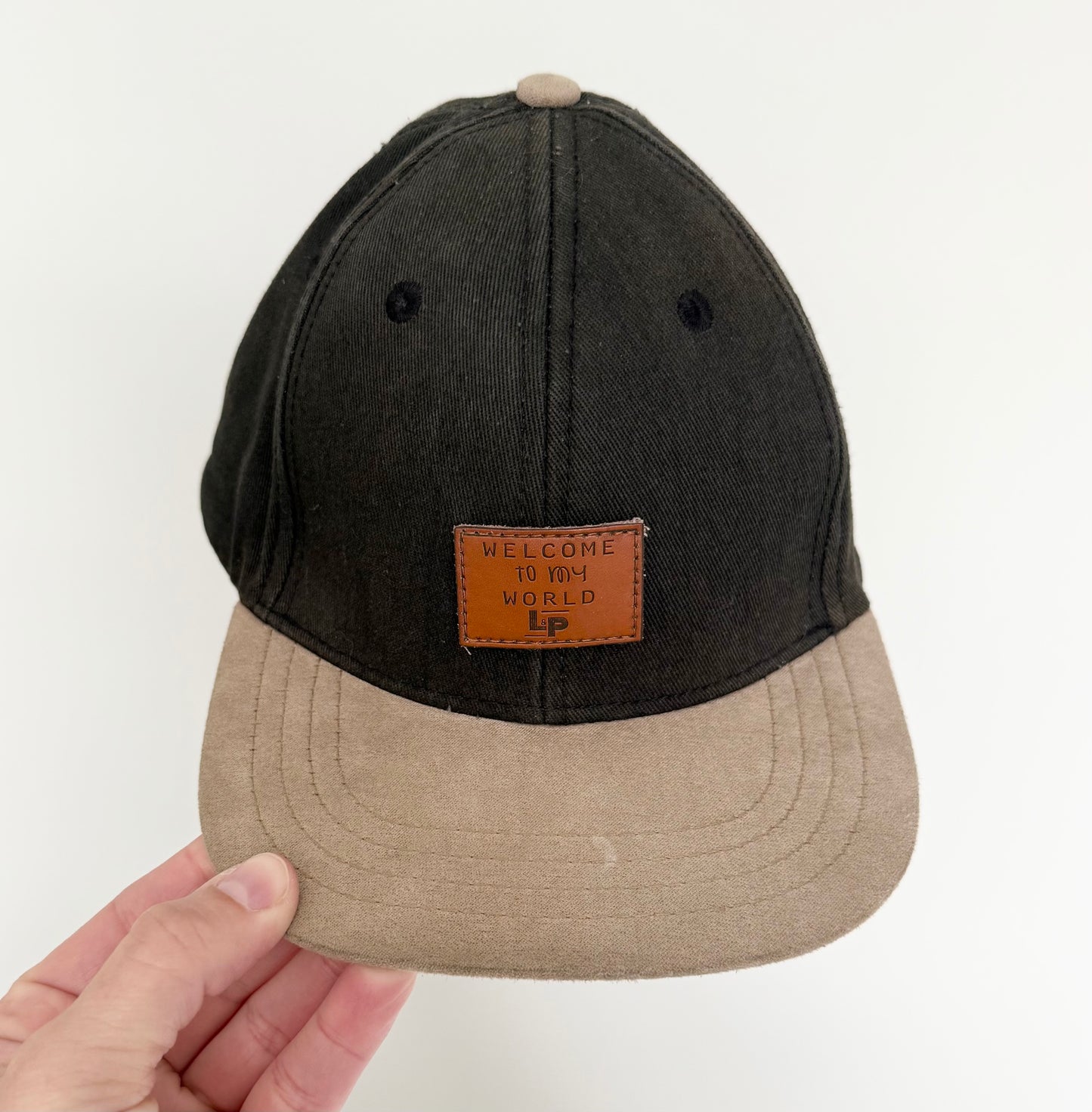 LP Apparel Black & Beige SnapBack Hat (2T-5T)