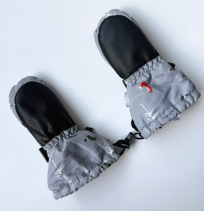 Jan & Jul Grey & Orange Foxes Toasty Dry Mittens (0-2 Years)