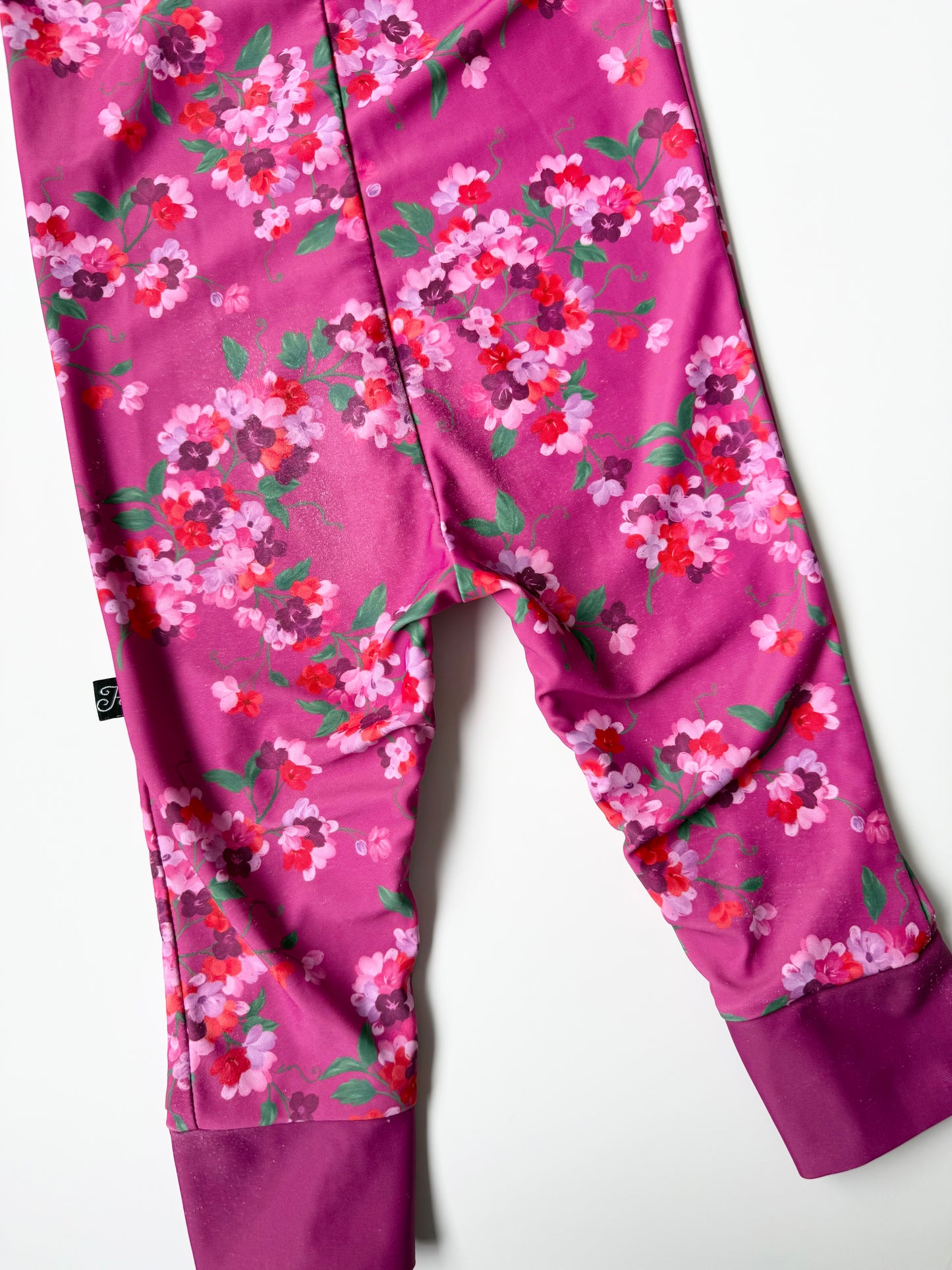 Honeysuckle Swim Purple Floral Full Coverage Sunsuit (18-24 Months)
