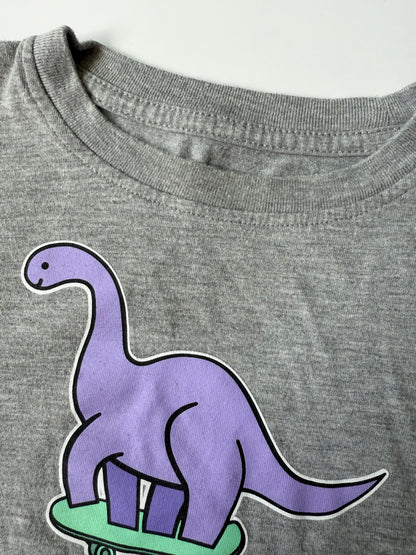 Whistle & Flute Light Grey Skateboarding Dinosaur T-Shirt (12-18 Months)