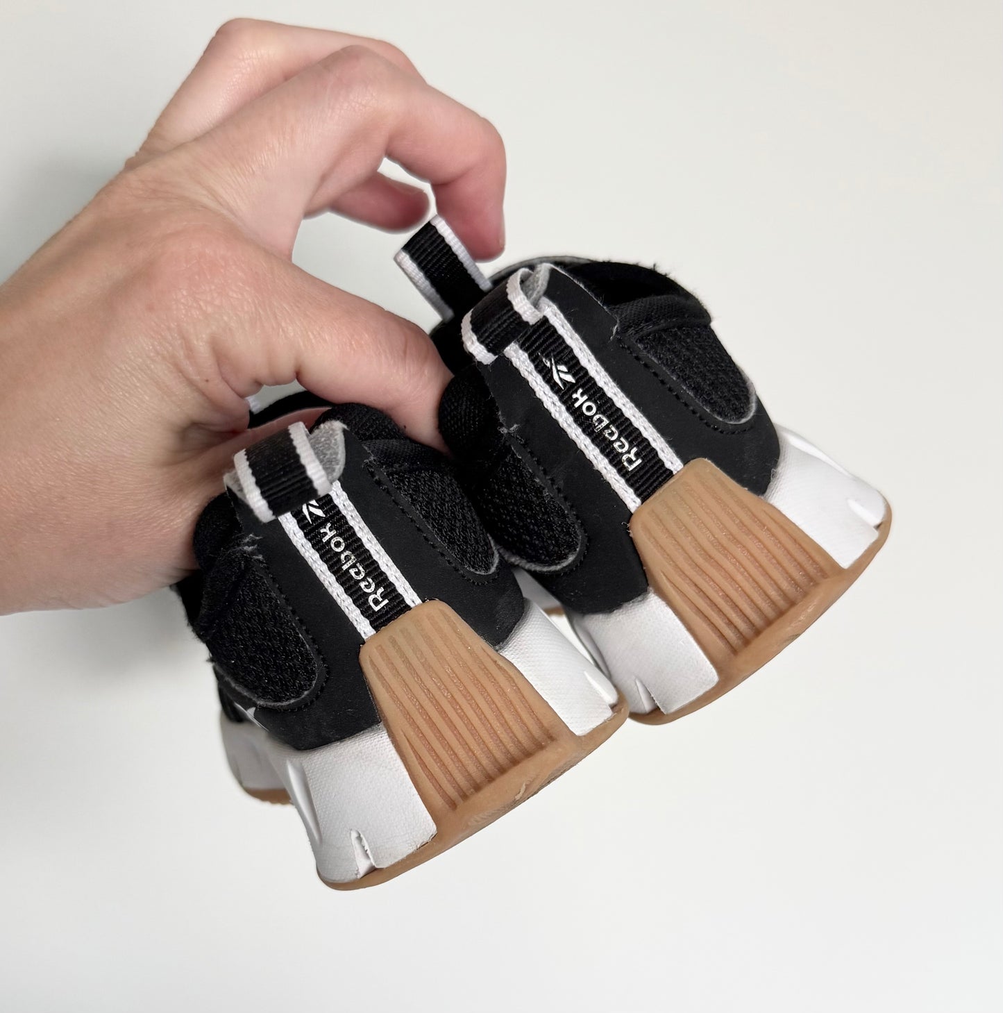 Reebok Black Stretch Lace & Velcro Sneakers (7)