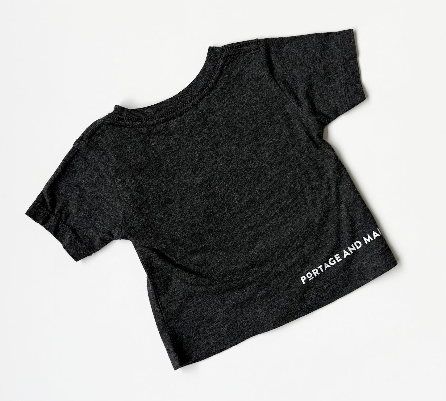 Portage & Main Black “Raised At The Rink” T-Shirt (0-6 Months)