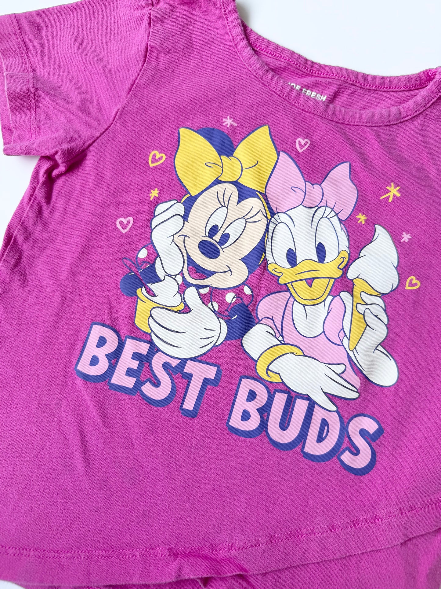 Joe Fresh x Disney Pink Minnie & Daisy “Best Buds” Cross Front T-Shirt (5 Years)