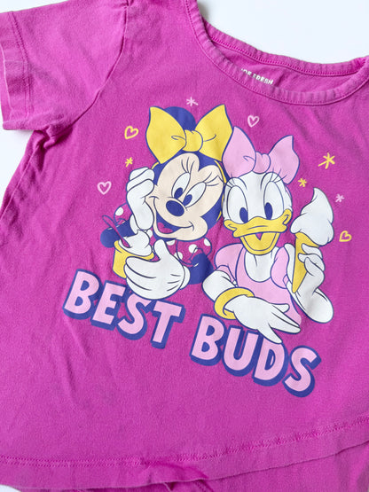Joe Fresh x Disney Pink Minnie & Daisy “Best Buds” Cross Front T-Shirt (5 Years)