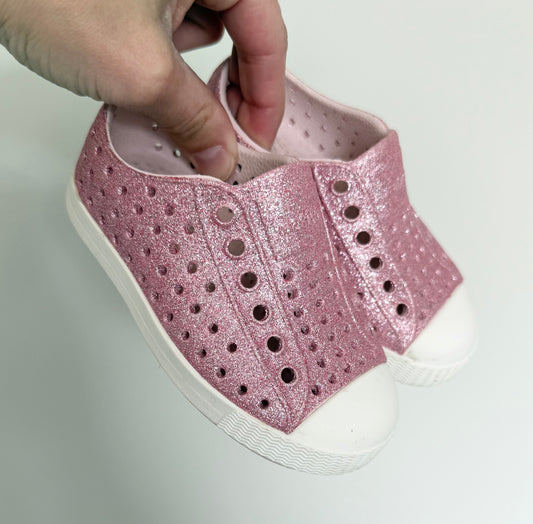 Native Pink Sparkle Jefferson Slip Ons (C6)