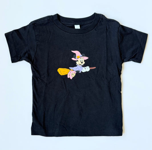 Disney Bella Canvas Screen Print Halloween Minnie Witch T-Shirt (3T)