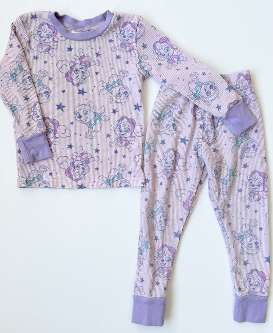 Paw Patrol Purple Waffled Two Piece PJ Set (3T)