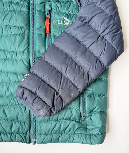 L.L.Bean Dark Green & Navy Puffer Ultralight 650 Down Jacket (4 Years)