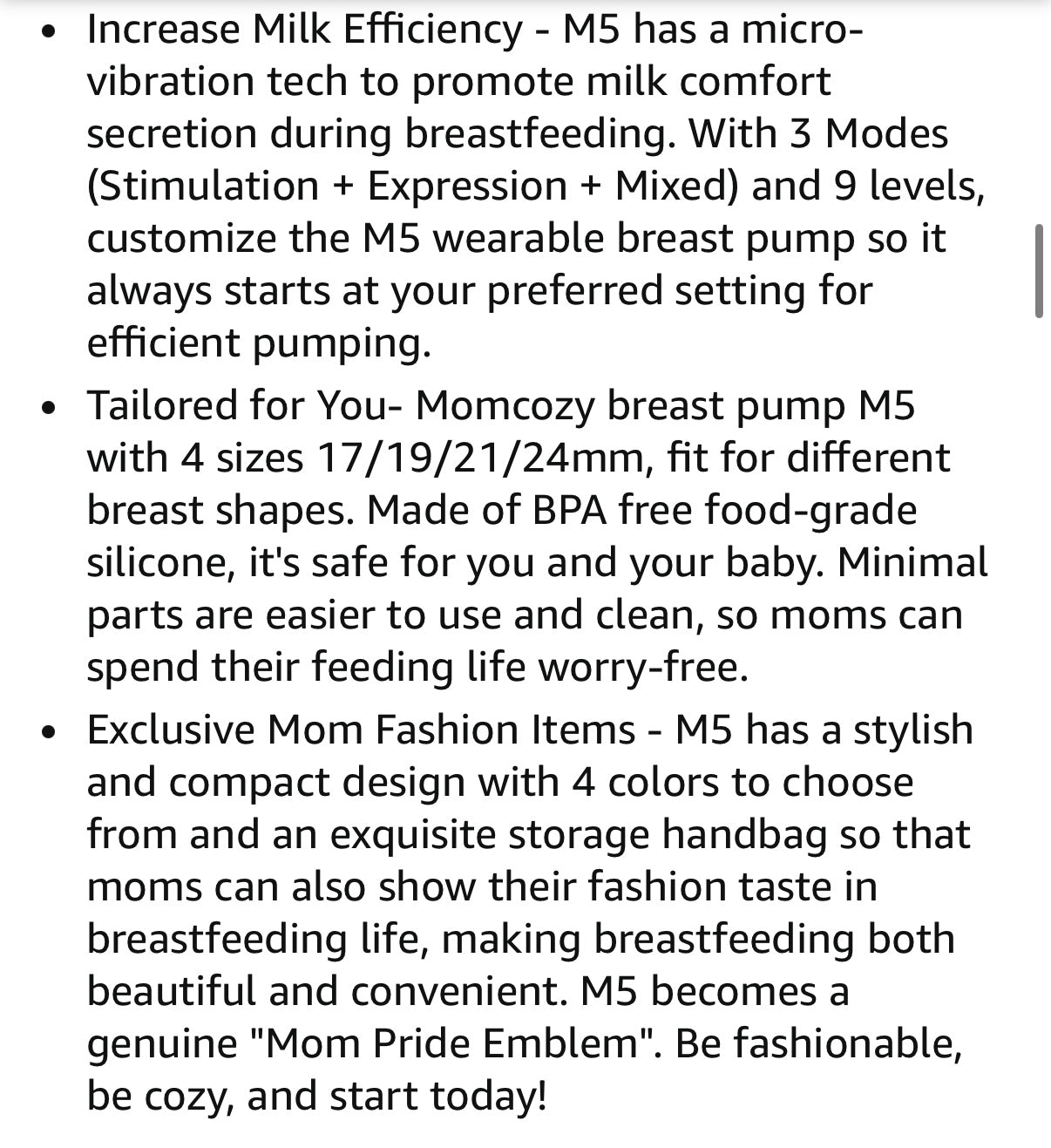 Momcozy M5 Hands-Free Wearable Breast Pump