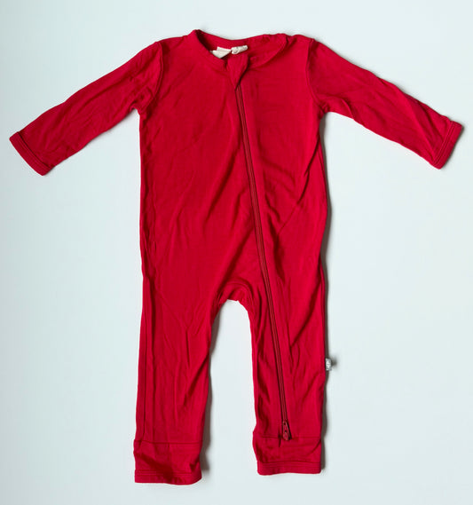 Kyte Crimson Zipper Romper (0-3 Months)
