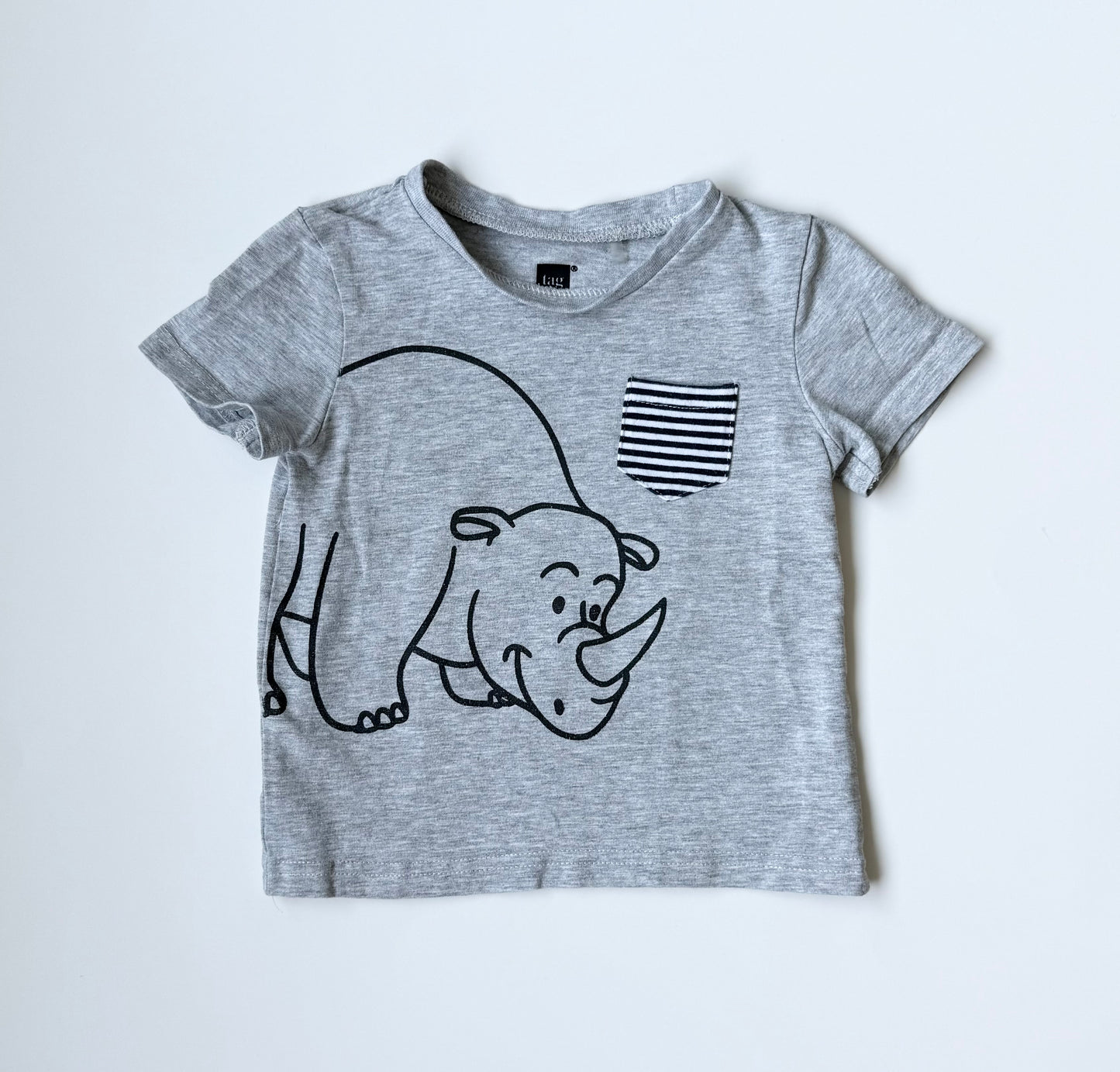 TAG Light Grey Rhino T-Shirt (9 Months)