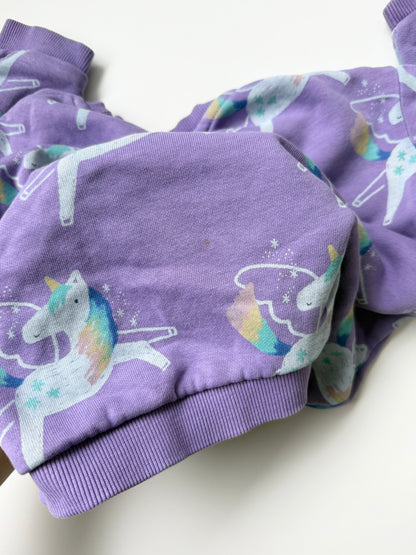 M&S Purple Unicorn Sweater (4-5 Years)