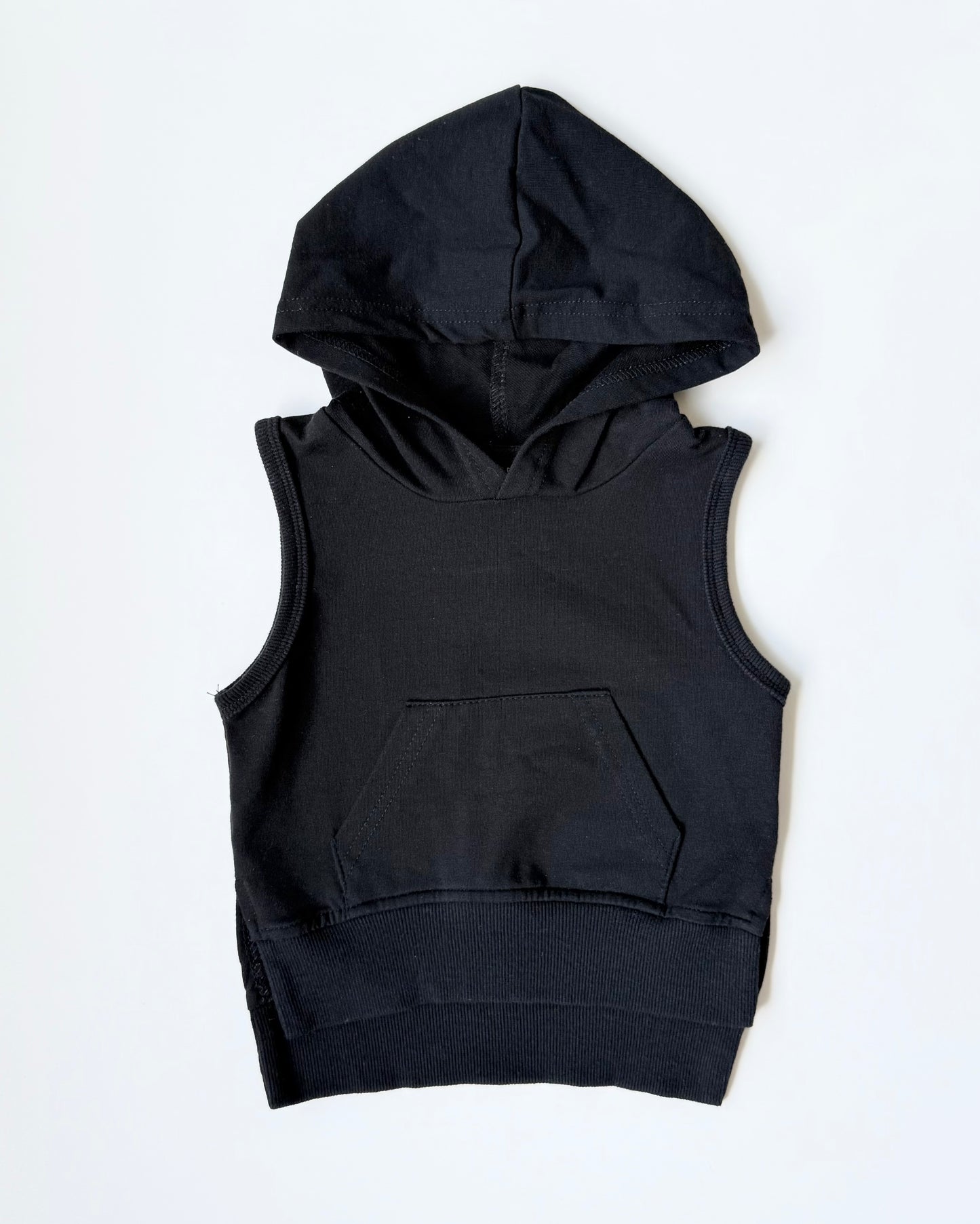 Little Bipsy Black Hooded Sleeveless Top (6-12 Months)