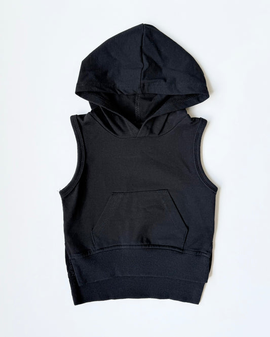 Little Bipsy Black Hooded Sleeveless Top (6-12 Months)