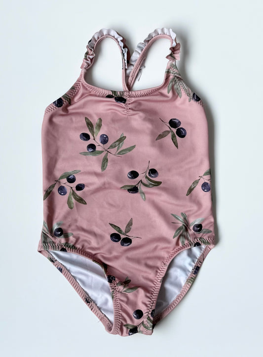 Zara Dusty Rose Olives One Piece Swimsuit (2-3 Years)
