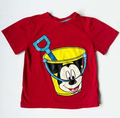 Disney Red Sand Bucket Mickey Mouse T-Shirt (5-6 Years)