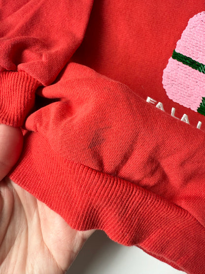 H&M Red “Falalala” Sequence Present & Teddy Sweater (4-6 Years)