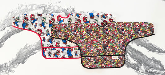 Bumkins Super Mario Long Sleeve Food/Craft Smocks