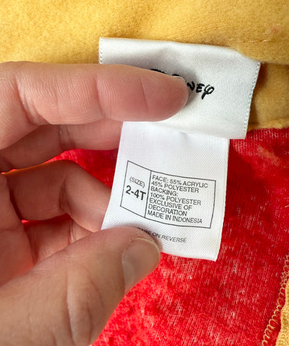 Vintage/Y2K Walt Disney World Kids Sherpa Winnie the Pooh Costume (2-4 Years)
