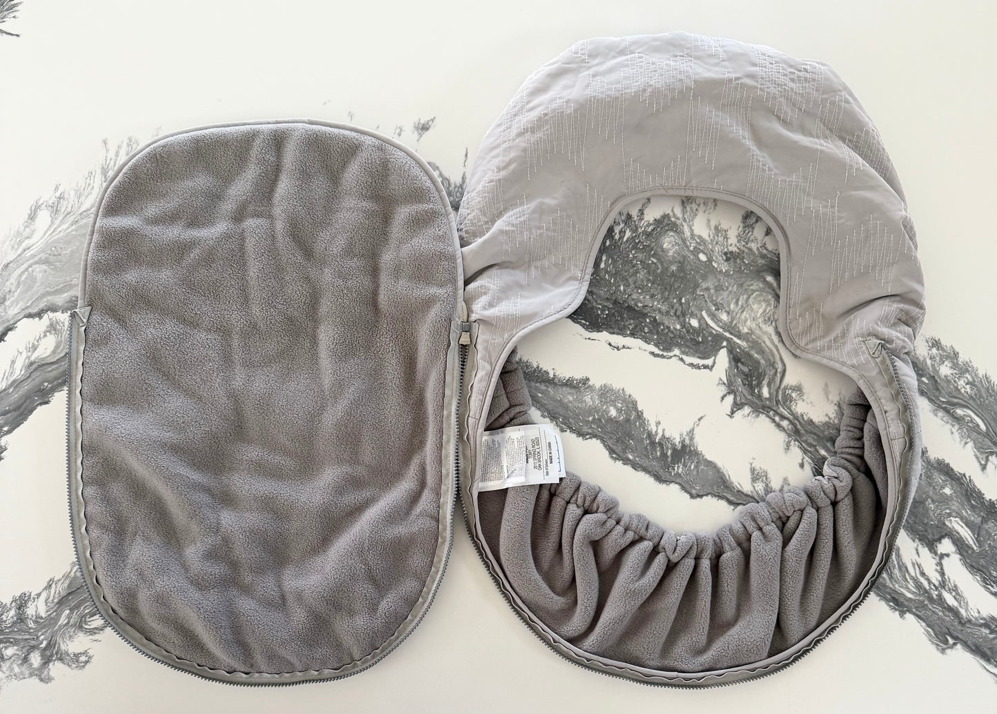 JJ Cole Grey Quilted Car Seat Cover