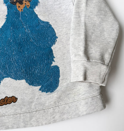 Zara x Sesame Street Heathered Grey Cookie Monster Sweater (18-24 Months)