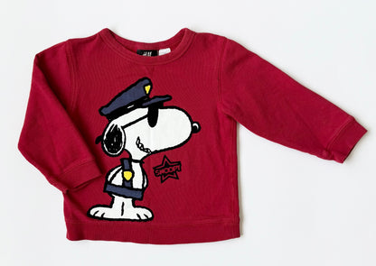 H&M x Peanuts Red Police Officer Snoopy Sweater (1-2 Years)