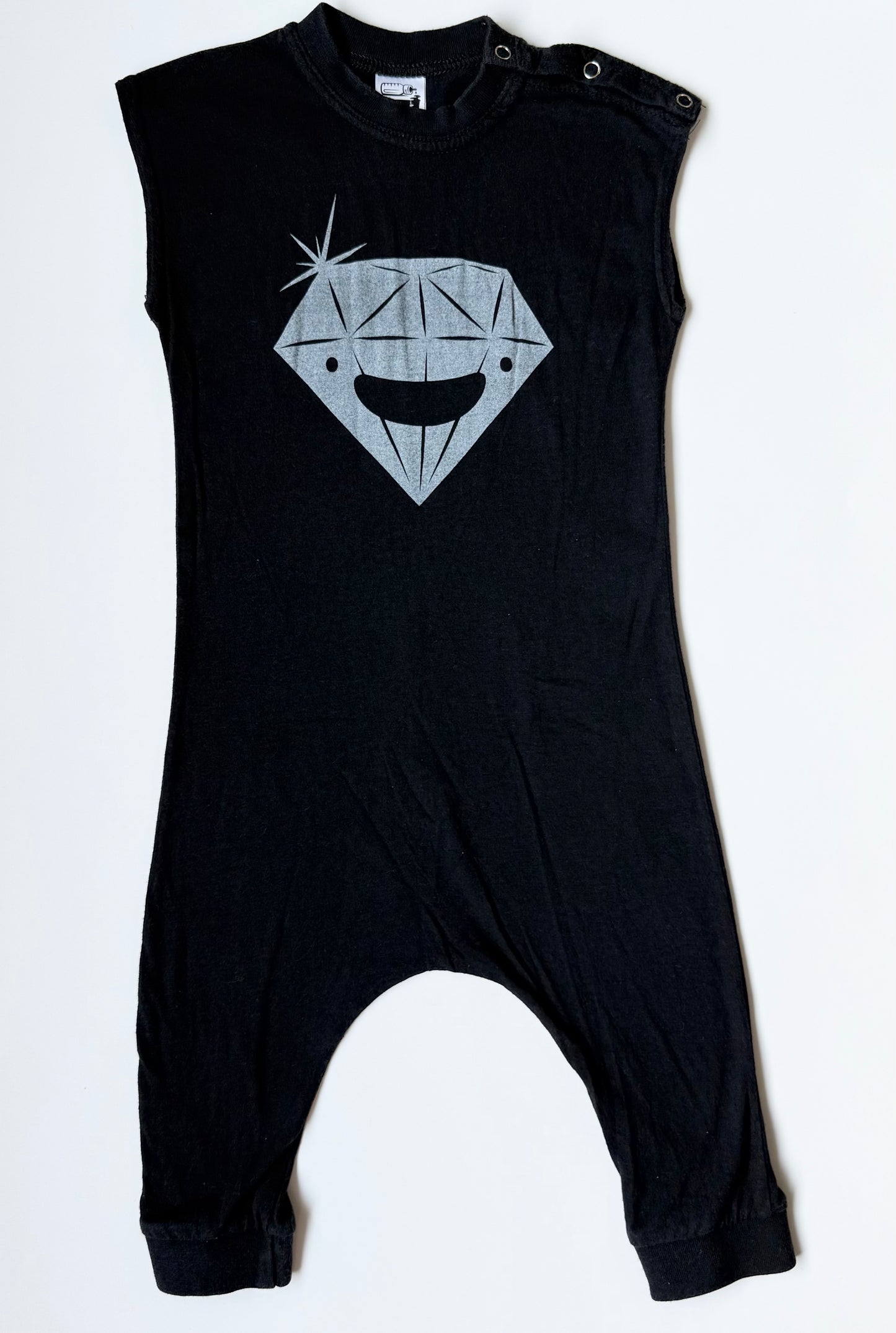 Bebe Fete Black Diamond Sleeveless Jumpsuit (6-12 Months)