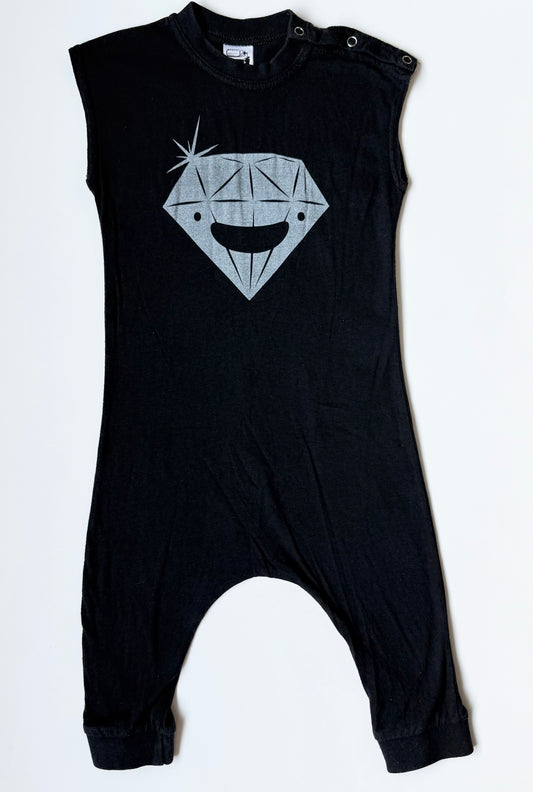 Bebe Fete Black Diamond Sleeveless Jumpsuit (6-12 Months)